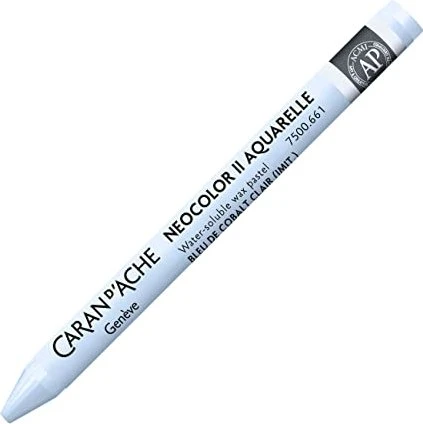 Caran d'Ache Neocolor II Aquarelle Wachskreide, kobaltblau hell, 10er-Pack