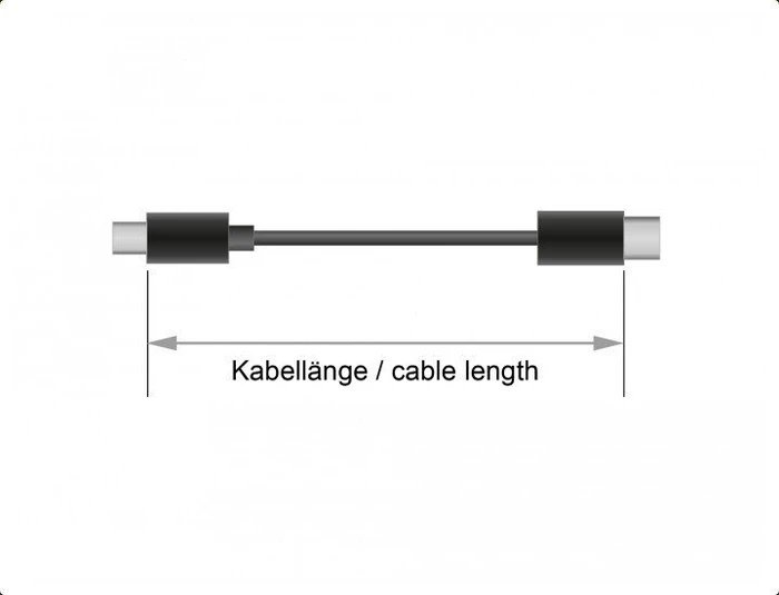 DeLOCK USB 2.0 Kabel, 2x USB-C Stecker, schwarz, 0.5m