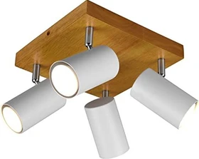 Trio Marley Spot 4-flammig braun/weiß matt