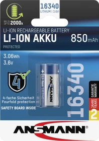 Ansmann RCR123A Li-Ion 16340 850mAh