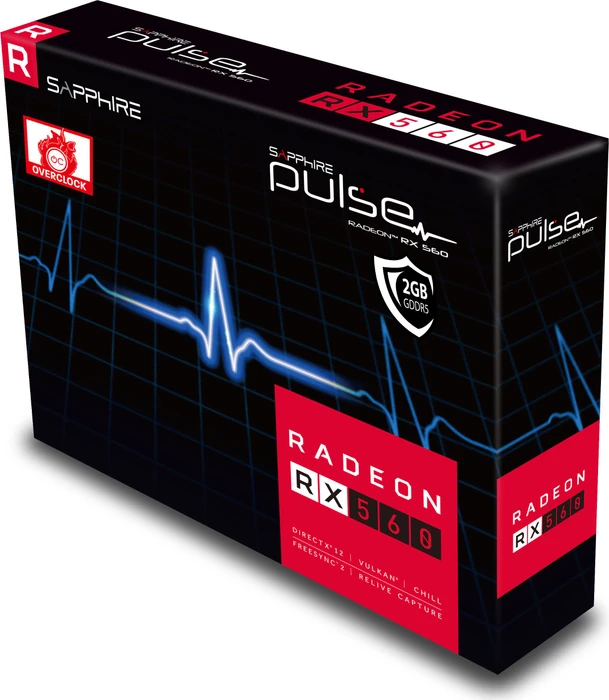 Sapphire Pulse Radeon RX 560D 2G G5 [45W], 2GB GDDR5, DVI, HDMI, DP, lite retail