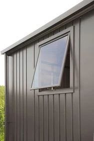 Biohort HighLine H5 Window Edition Gerätehaus quarzgrau-metallic