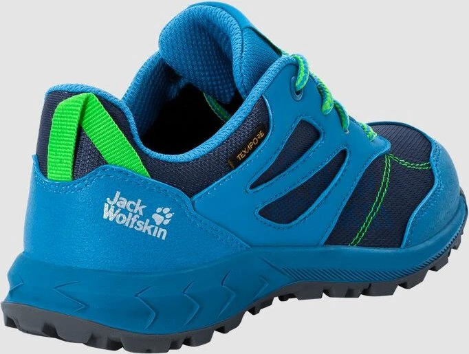 Jack Wolfskin Woodland Texapore Low blau/grün (Junior)