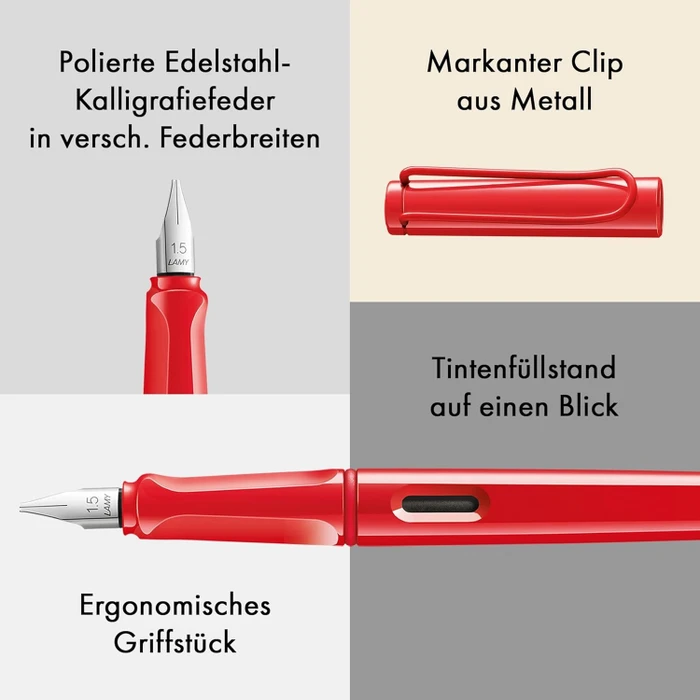 Lamy joy rot, rechte Hand, 1.9mm