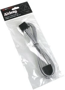 BitFenix Alchemy 4-Pin Molex Verlängerung 45cm, sleeved silber