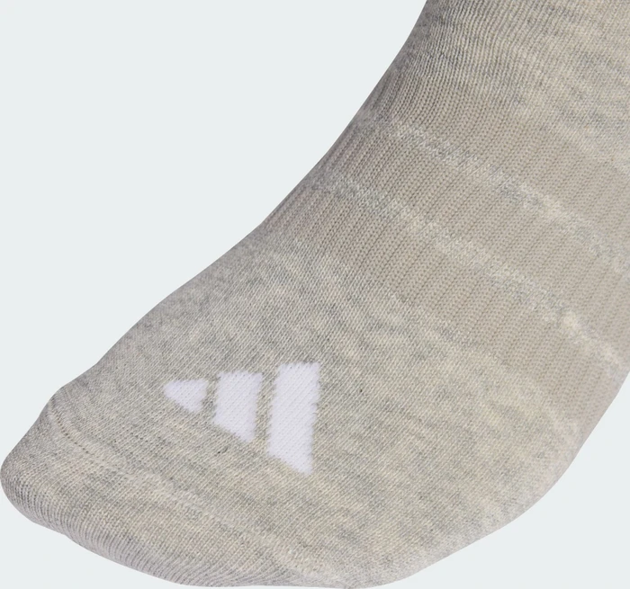 adidas Thin and Light Essentials Low Cut Socken medium grey heather/white/black, 3 Paare (KC9629) – Bild 2 von 4