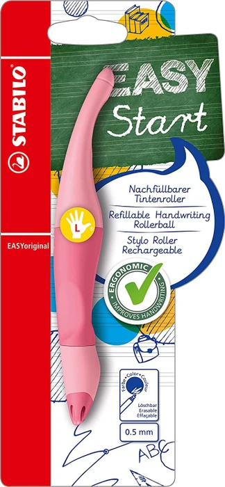 STABILO EASYoriginal Pastel Tintenroller (Mine) rosiges rouge/pastellrosa, Linkshänder, Blister