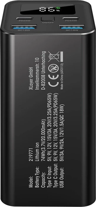 XLayer Power Bar 20000mAh schwarz