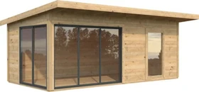 Palmako Andrea 17.1m² Slide Gartenhaus hellbraun tauchgrundiert