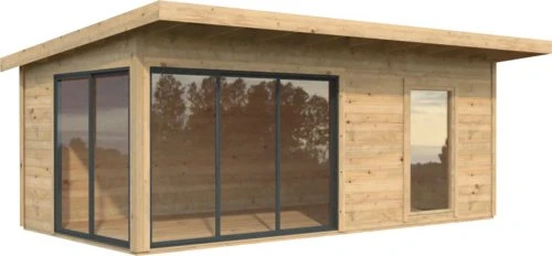 Palmako Andrea 17.1m² Slide Gartenhaus hellbraun tauchgrundiert