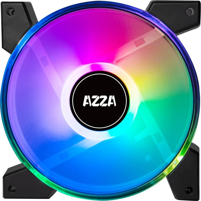 AZZA Hurricane II Digital RGB, LED-Steuerung, Fernbedienung, 120mm, 4er-Pack
