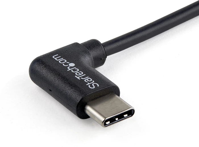 StarTech USB Adapterkabel, USB 2.0, 480Mb/s, USB-A [Stecker] auf USB-C [Stecker], 90° gewinkelt, 100cm