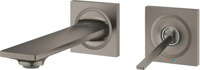 Grohe Allure 2-Loch-Waschtischbatterie hard graphite gebürstet