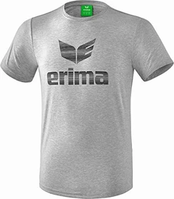 Erima Essential T-Shirt kurzarm hellgrau melange/schwarz (Herren)