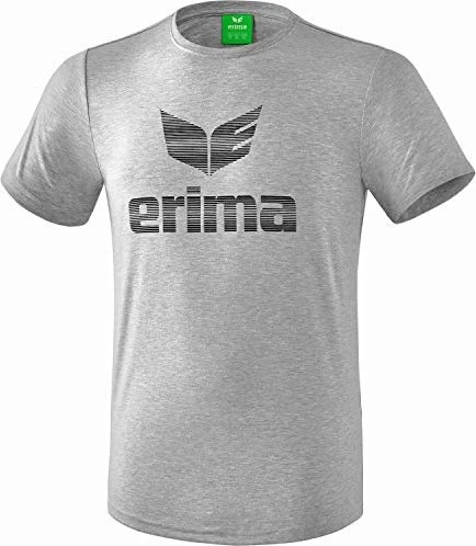 Erima Essential T-Shirt kurzarm hellgrau melange/schwarz (Herren)
