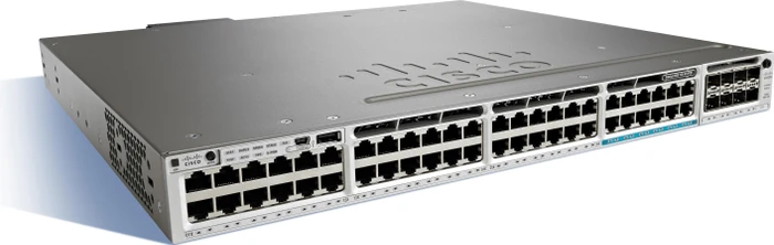 Cisco Catalyst 3850 IP Services Rackmount Gigabit Managed Stacking Switch, 48x RJ-45, 1x Erweiterungsslot, 630W UPoE