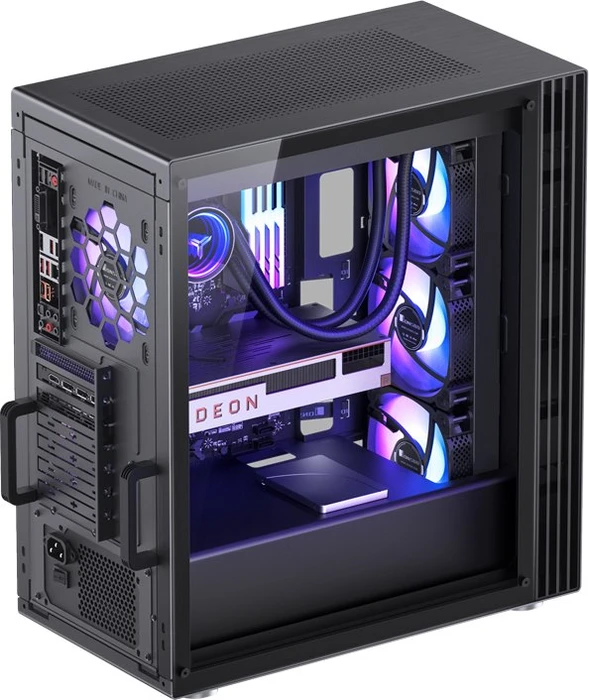 Jonsbo U6 Black, schwarz, Glasfenster