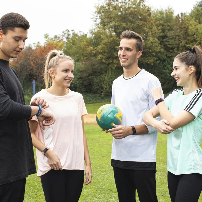 Hama Ersatzarmband Sport für Fitbit Charge 3/4 grau/violett