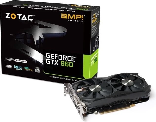 Zotac GeForce GTX 960 AMP!, 2GB GDDR5, DVI, HDMI, 3x DP