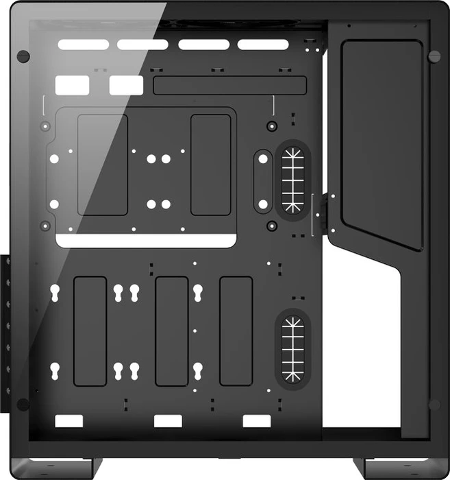 Jonsbo U5S, schwarz, Glasfenster