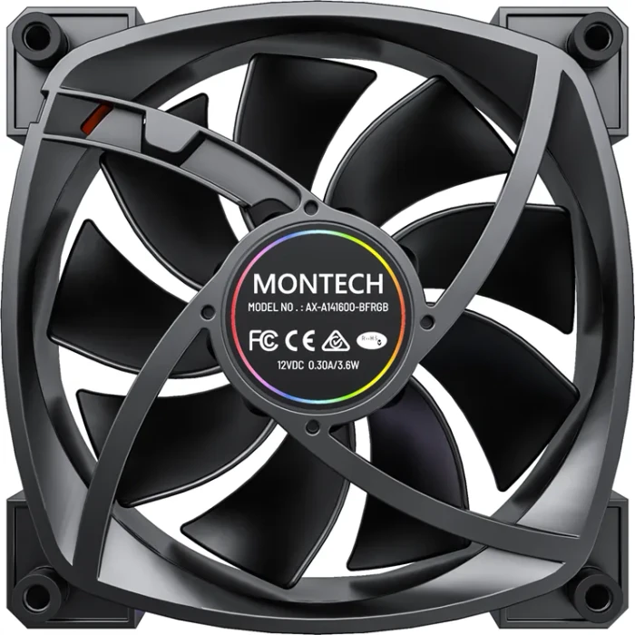 Montech AX140 PWM ARGB schwarz, 140mm