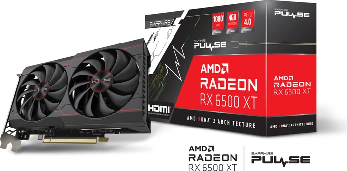 Sapphire Pulse Radeon RX 6500 XT, 4GB GDDR6, HDMI, DP, lite retail