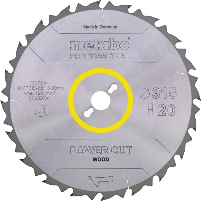 Metabo Power Cut Kreissägeblatt 24Z, 250x2x30mm, 1 Stück