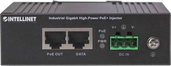 Intellinet Industrial Railmount Gigabit PoE-Injektor, 2x RJ-45, 30W PoE+