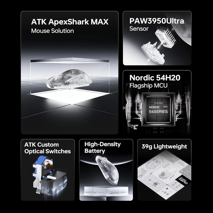 ATK Blazing Sky Zero 8KHz Wireless, schwarz, USB