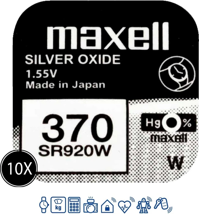 Maxell 370 (SR69/SR921), 10er-Pack