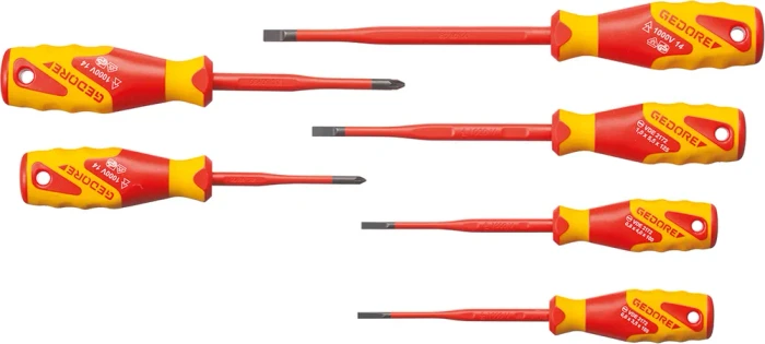 Gedore VDE 2162-2172 PZ-06 Slim Drive 3K VDE Kreuzschlitz/Plus-Minus Schraubendrehersatz, 6-tlg.