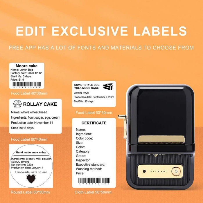 Niimbot B21 Wireless Label Printer, schwarz