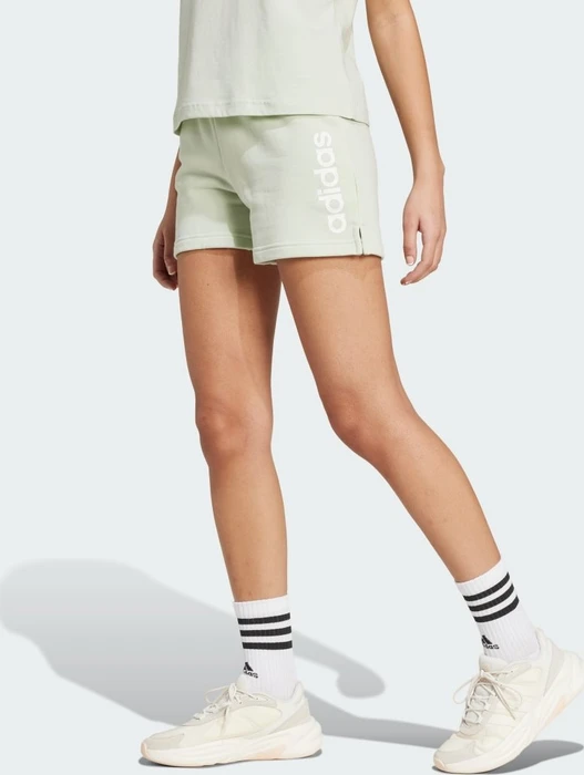 adidas Essentials Linear French Terry Shorts linen green (Damen)