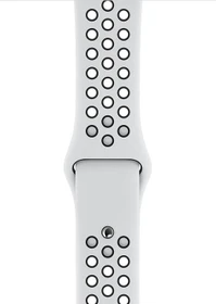 Apple Nike Sportarmband S/M und M/L für Apple Watch 44mm Pure Platinum/schwarz