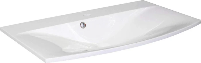 Fackelmann Lugano Gussmarmor Waschbecken 80cm weiß