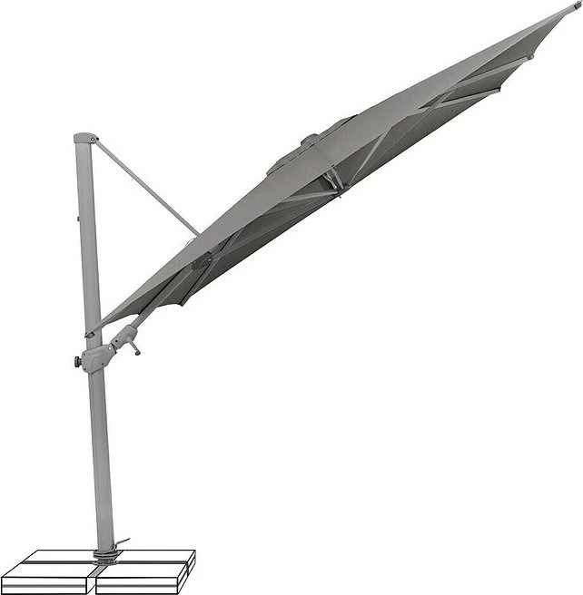 Suncomfort by Glatz Varioflex Sonnenschirm 057 300x270cm grau
