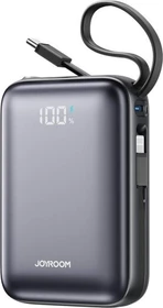 Joyroom Powerbank Mini mit USB-C- & Lightning-Kabel 20000mAh 22.5W schwarz