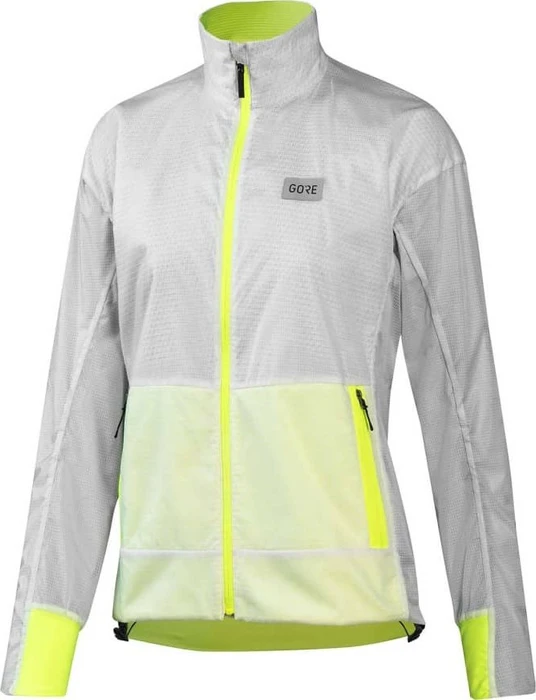 Gore Wear Drive Laufjacke white/neon yellow (Damen)