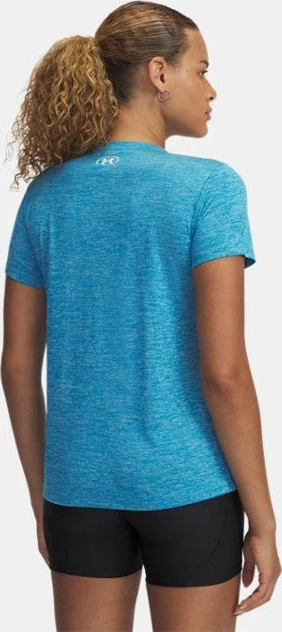 Under Armour Tech V Twist Funktionsshirt kurzarm ether blue/white (Damen)