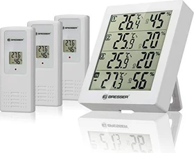 Bresser Temeo Hygro Quadro Funkwetterstation weiß, digital