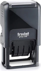 trodat printy-dater 4750/L2 Datumstempel mit Textplatte BEZAHLT, 41x24mm, Monat in Buchstaben, schwarz