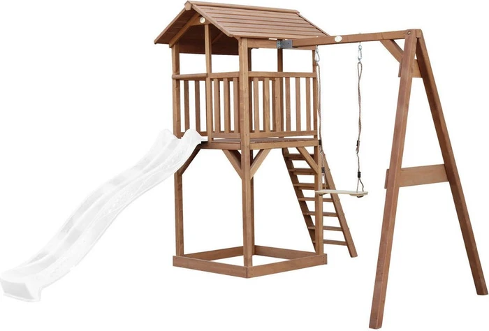 Axi Spielturm Beach Tower mit Schaukel und Rutsche braun/weiß