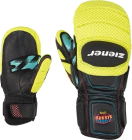 Ziener Gatoro-Z PR Mitten Skihandschuhe black/poison yellow