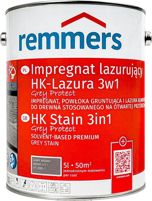 Remmers HK-Lasur 3in1 Grey-Protect wassergrau, 5l