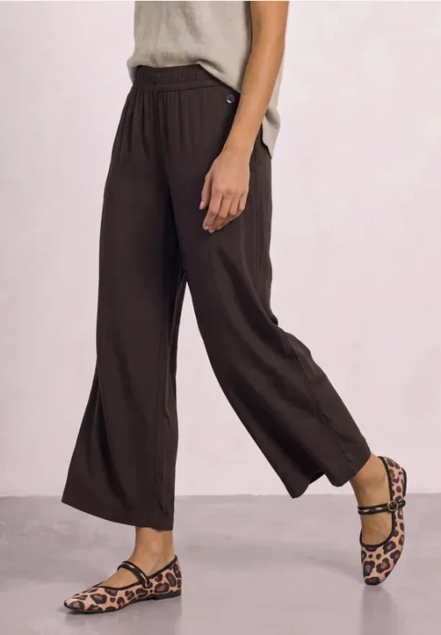 Street One High Waist Wide Leg Hose espresso brown (Damen)