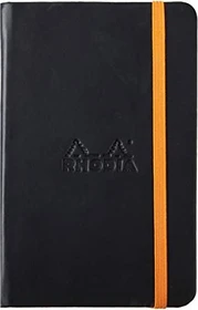 Rhodia Rhodiarama Notizbuch, A6, liniert, Hardcover, schwarz, 96 Blatt