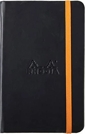 Rhodia Rhodiarama Notizbuch, A6, liniert, Hardcover, schwarz, 96 Blatt