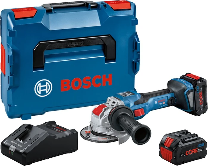 Bosch Professional GWX 18V-15 SC BITURBO Akku-Winkelschleifer inkl. L-Boxx + 2 Akkus 8.0Ah