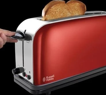Russell Hobbs Colours Plus Langschlitz-Toaster flame red