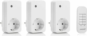 Smartwares SmarthomeBasic SH4-99552 weiß, Funk-Steckdose, 3er Funksteckdosen-Set mit Fernbedienung
